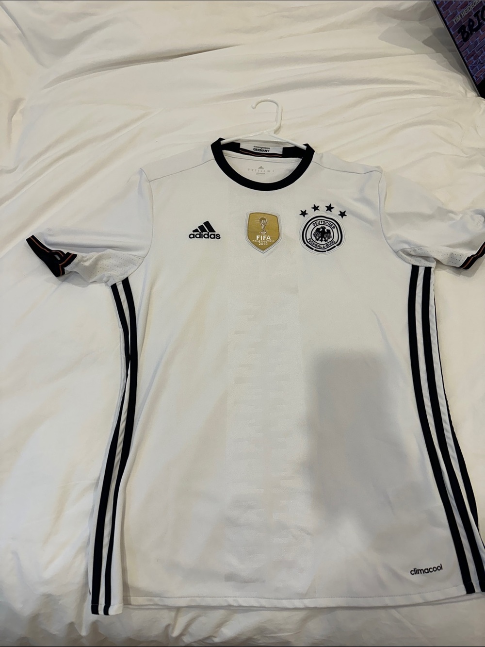 adidas White and Black Germany Soccer Jersey